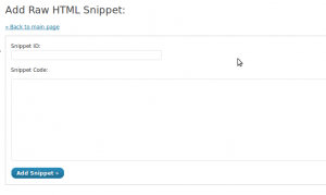 Raw HTML Snippets