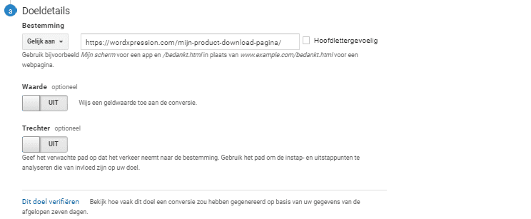 doelen registreren | Google Analytics – Doelen halen voor beginners – Deel 2 – Doelen registreren