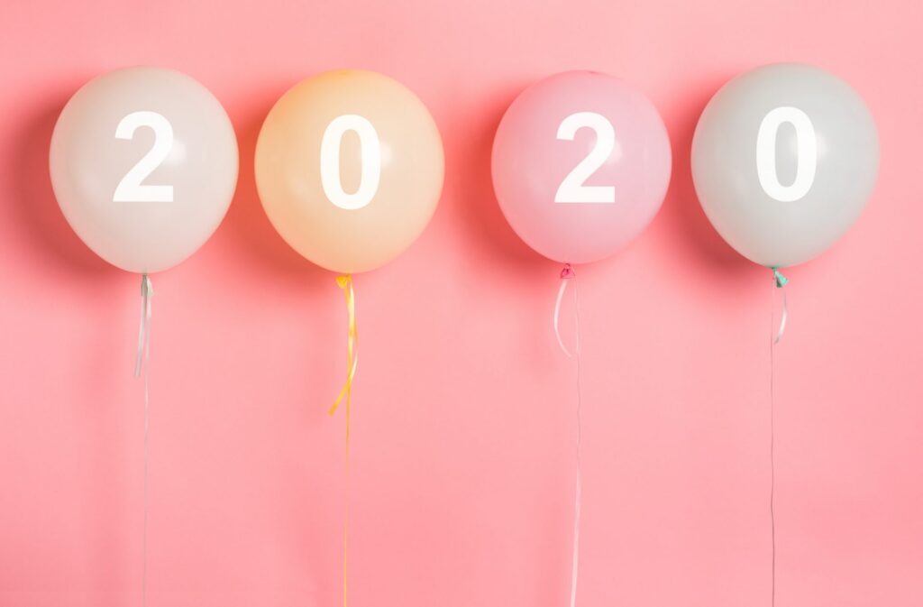 De 10 blogposts die in 2019 het meest werden gelezen 1 2020 concept on party balloons on pink background