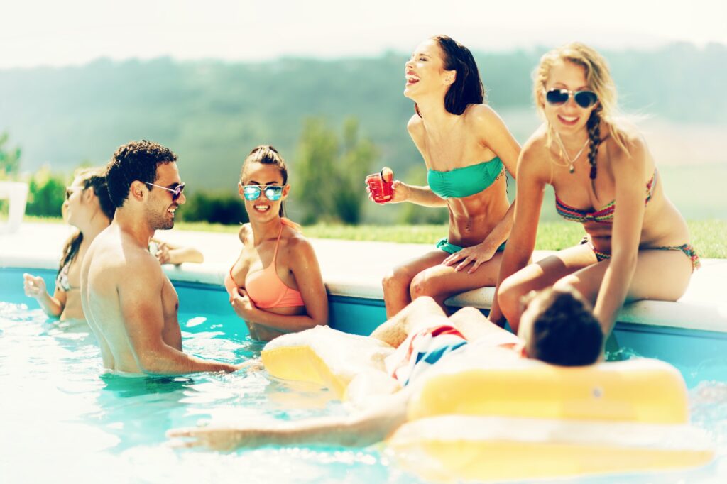 Friends enjoying vacation