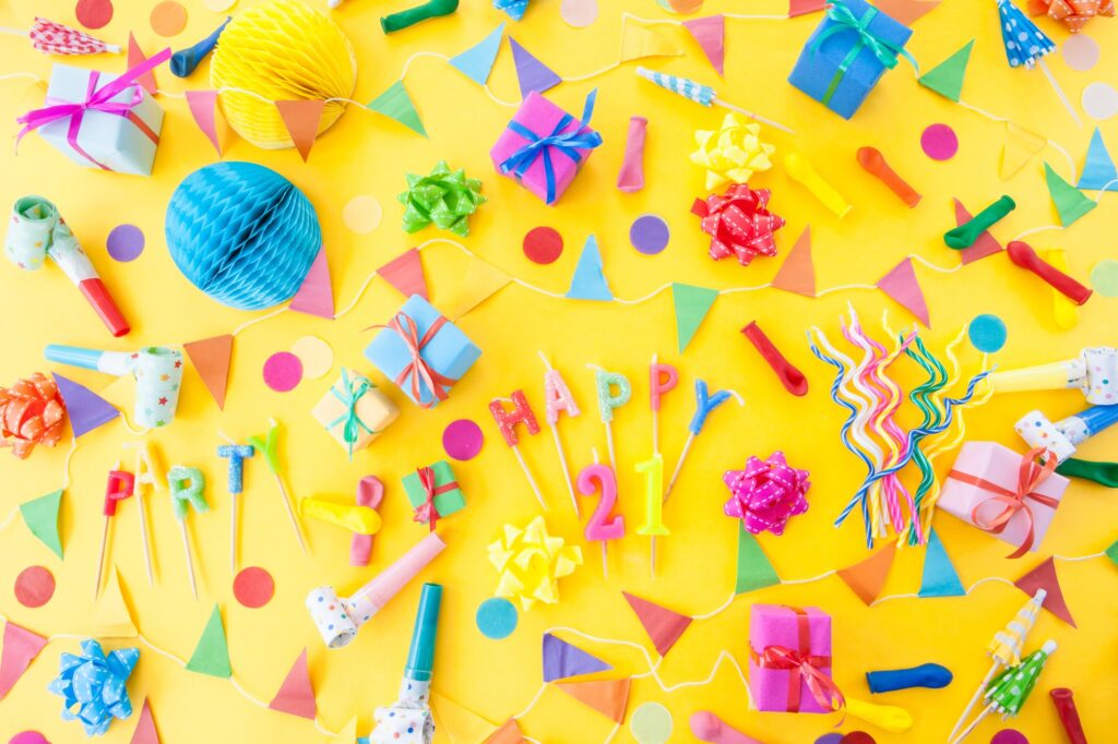 Colorful party props