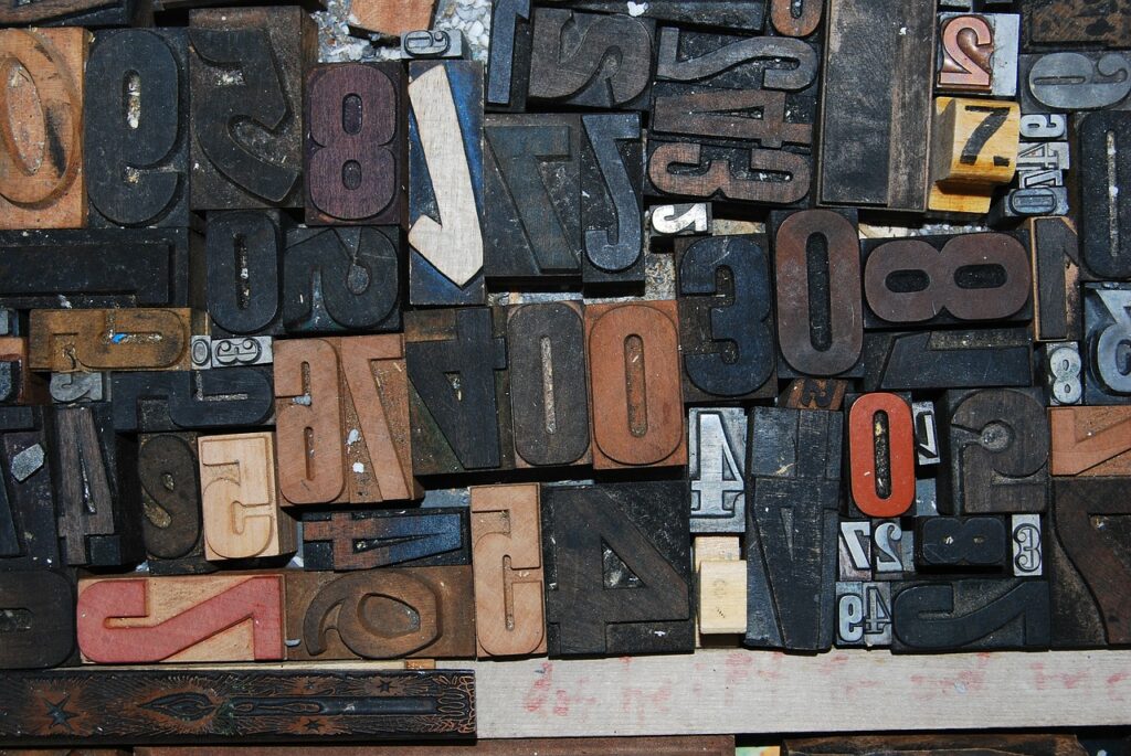 letters, gutenberg, typography