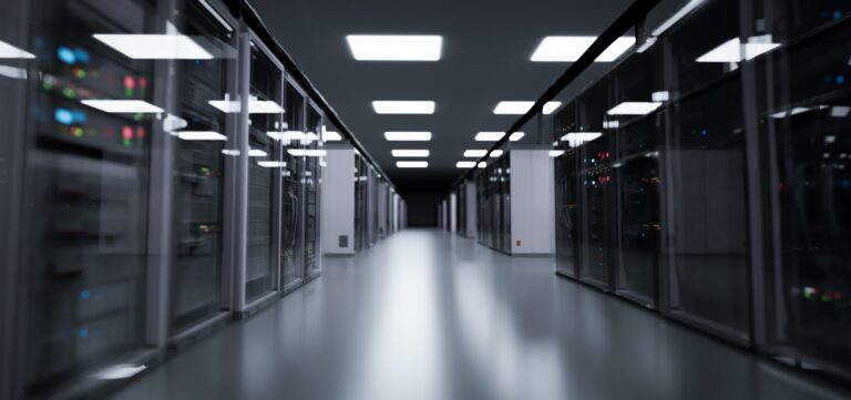 WordXPression Hosting 7 Server room, modern data center.