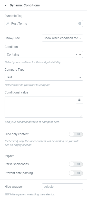 dynamic conditions