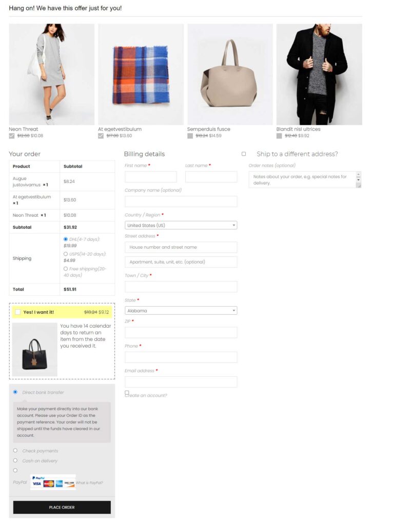 sensationele upsells