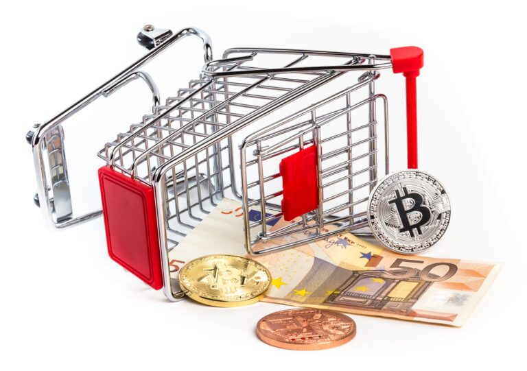 The bitcoins on the fifty euro coin