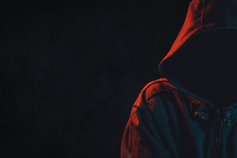 Criminal person with hoodie