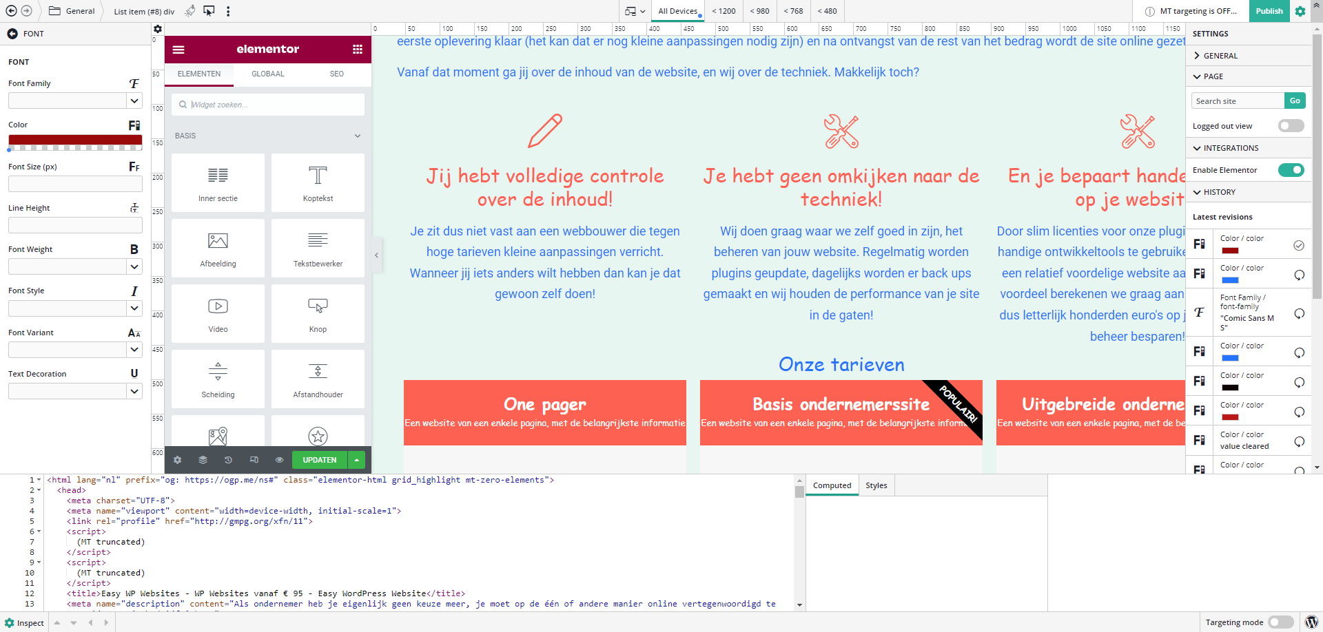 Microthemer - omdat Elementor, Divi en Beaver iets vergeten zijn! 3 Microthemer en Elementor