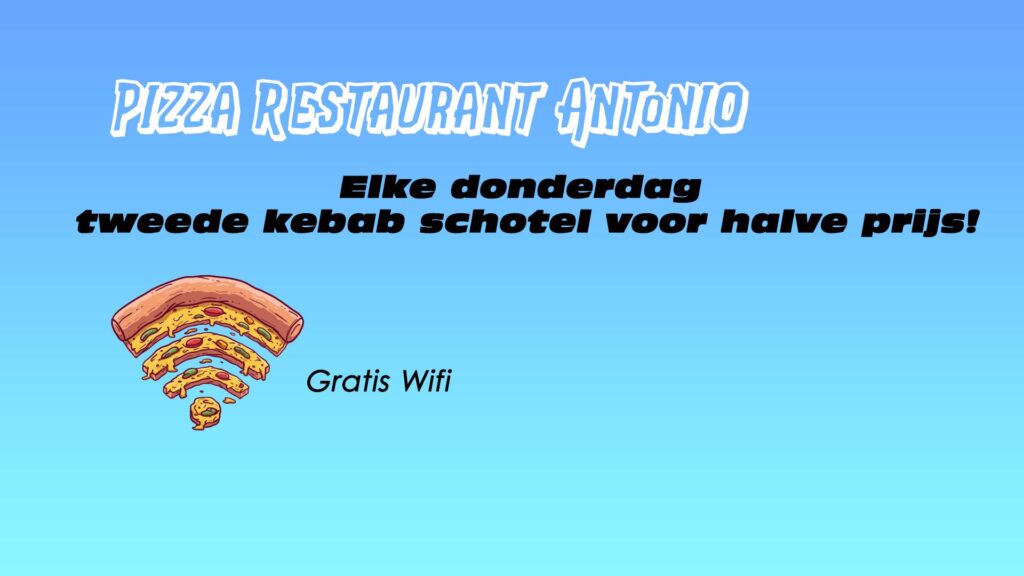 website voor een restaurant