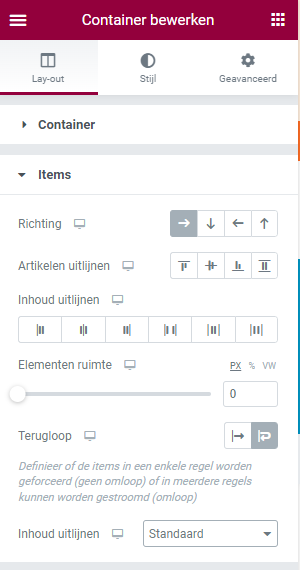 Flexbox in Elementor