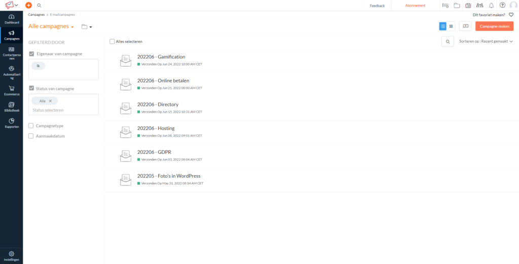 e-mail marketing met Zoho Campaign