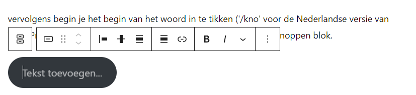 Knoppen in WordPress