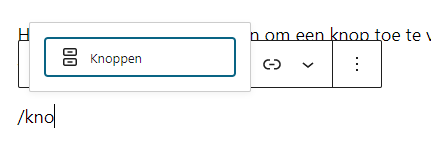 Knoppen in wordpress