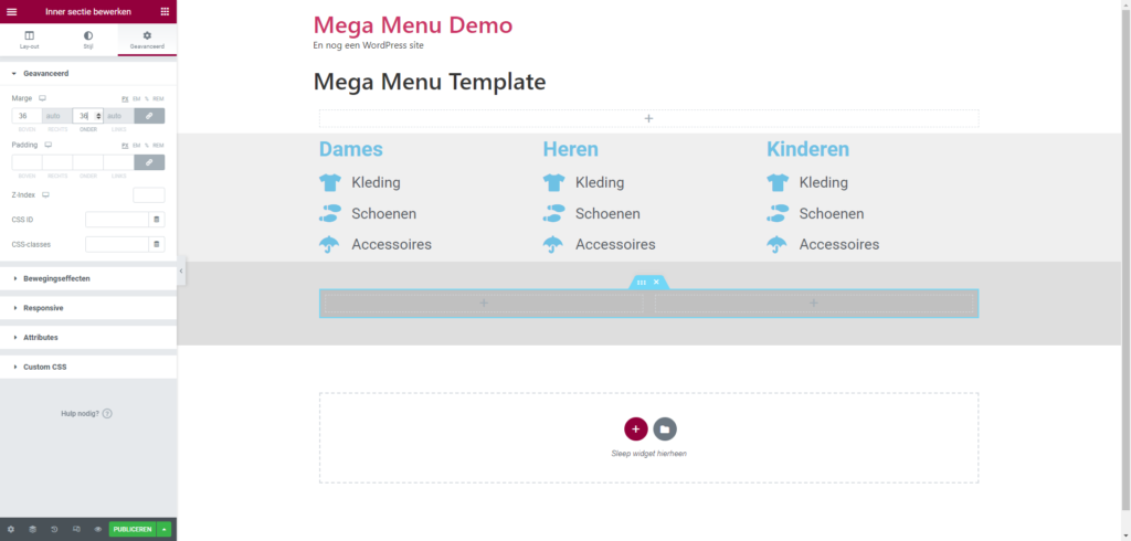 mooi mega menu | Een machtig mooi mega menu
