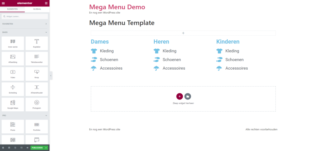 mooi mega menu | Een machtig mooi mega menu