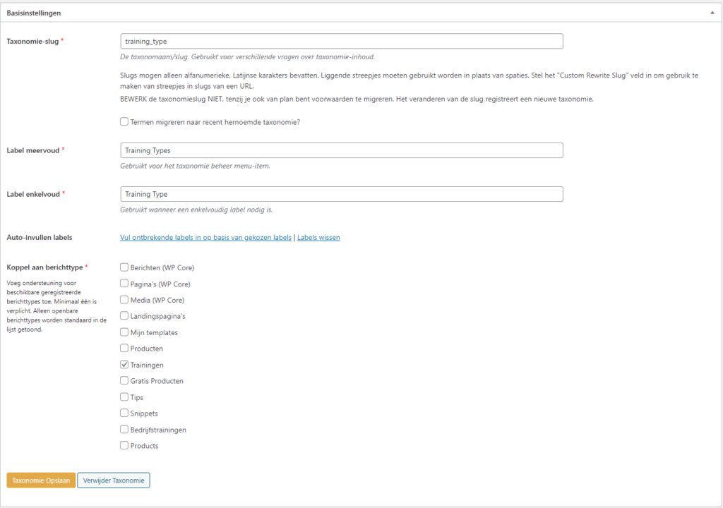 custom post types | Custom Post Types, Custom Taxonomies en Custom Fields
