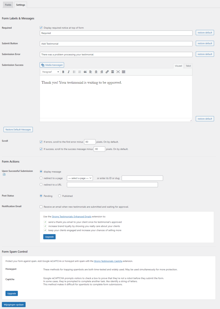 review plugin - testimonials