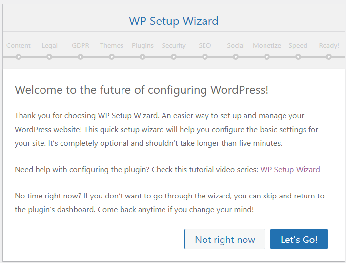 WP Setup Wizard - Een complete website in enkele minuten 1 WP Setup Wizard