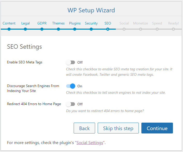 WP Setup Wizard - Een complete website in enkele minuten 11 wp setup wizard | WP Setup Wizard - Een complete website in enkele minuten