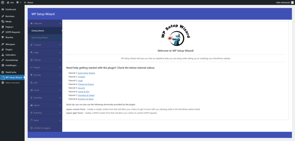 WP Setup Wizard - Een complete website in enkele minuten 16 wp setup wizard | WP Setup Wizard - Een complete website in enkele minuten