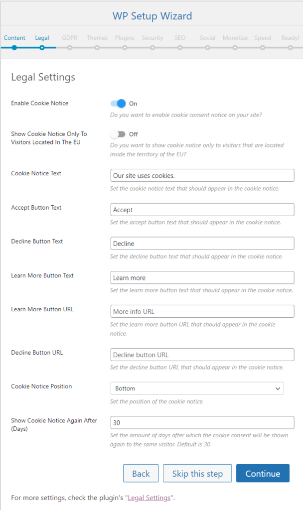 WP Setup Wizard - Een complete website in enkele minuten 6 WP Setup Wizard