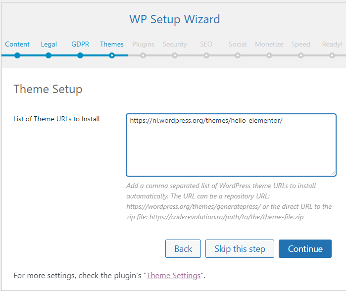 WP Setup Wizard - Een complete website in enkele minuten 8 wp setup wizard | WP Setup Wizard - Een complete website in enkele minuten