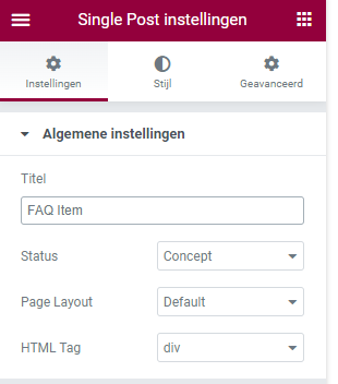 Een FAQ widget voor Elementor maak je gewoon zelf! 3 FAQ Widget