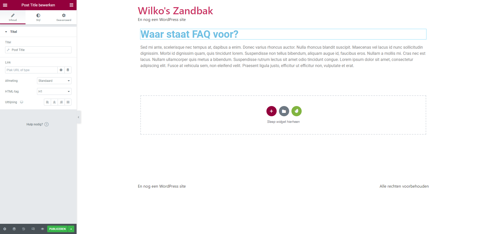 Een FAQ widget voor Elementor maak je gewoon zelf! 5 FAQ Widget
