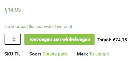 Totaalprijs tonen op een WooCommerce Single Product Page 1 | Totaalprijs tonen op een WooCommerce Single Product Page