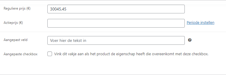 | Een extra product veld toevoegen aan WooCommerce