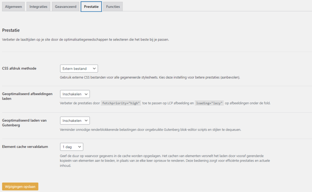 Elementor Element Caching