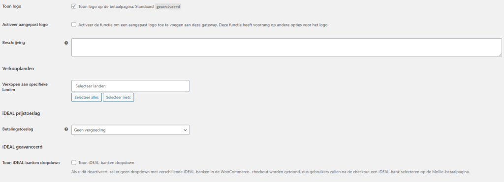 mollie plugin voor woocommerce