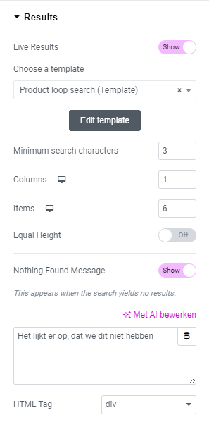 zoekfunctie in elementor | De nieuwe Zoekfunctie in Elementor 3.23