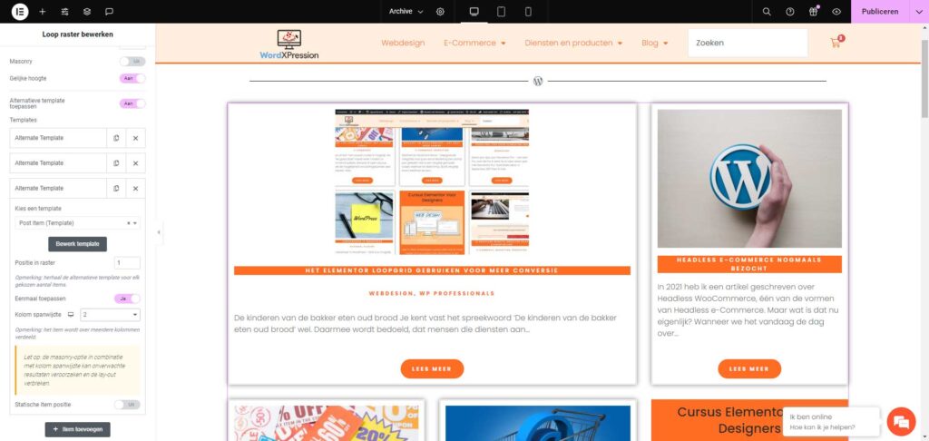 Het Elementor Loopgrid gebruiken voor meer conversie 20 elementor loopgrid | Het Elementor Loopgrid gebruiken voor meer conversie