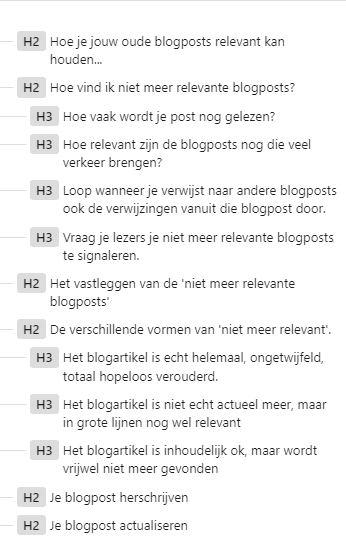 oude blogposts relevant