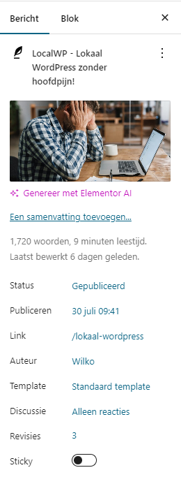 Versiebeheer in WordPress 2 Versiebeheer in WordPress