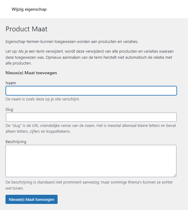 product eigenschappen in de praktijk | WooCommerce product eigenschappen in de praktijk