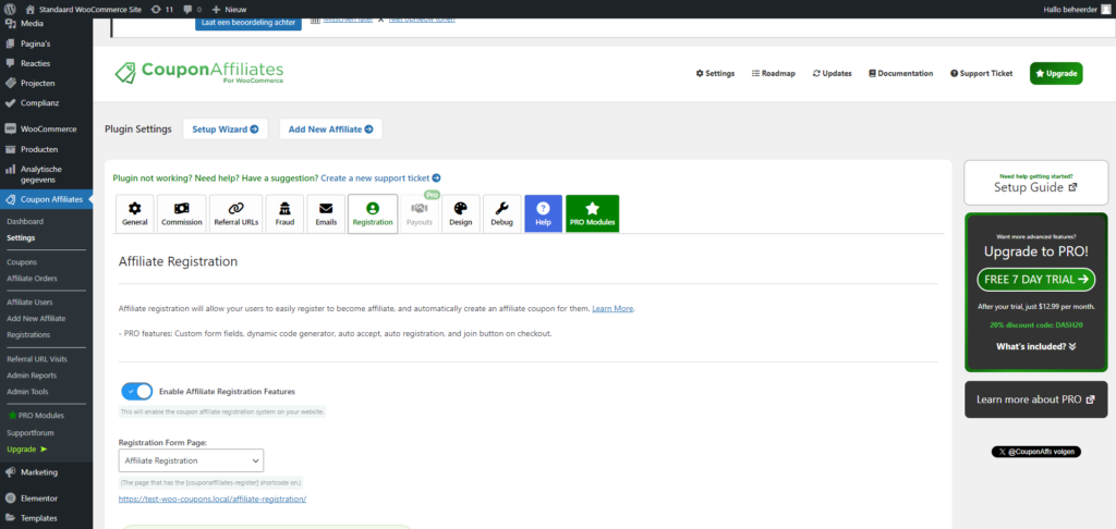 affiliate programma zonder software