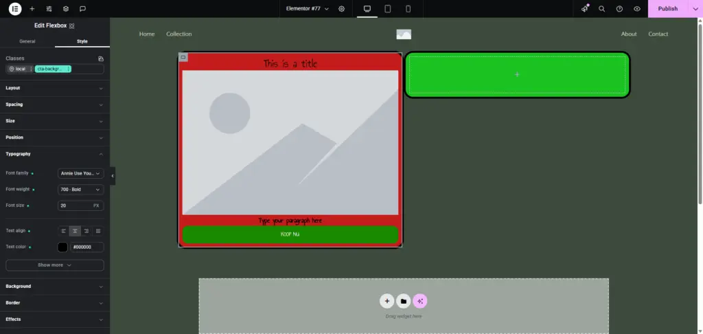 Editor V4 | Een complete handleiding Classes met Elementor Editor 4