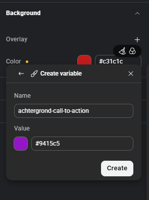 Variabelen gebruiken binnen de Elementor V4 editor