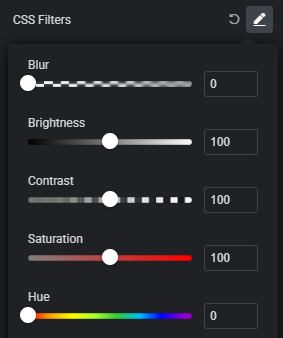 Elementor V4 Editor - CSS filters oude stijl