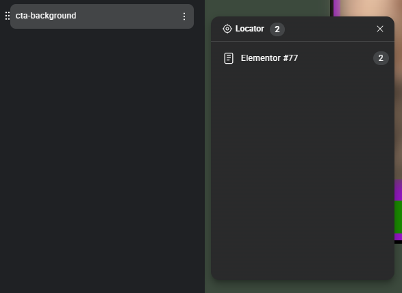 Class count binnen de Elementor V4 editor