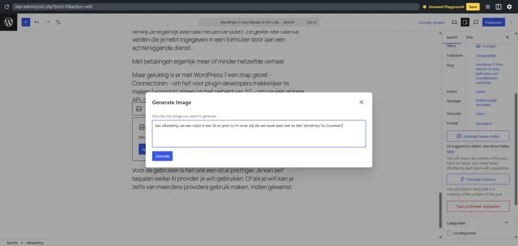 Voorbeeld van een image prompt