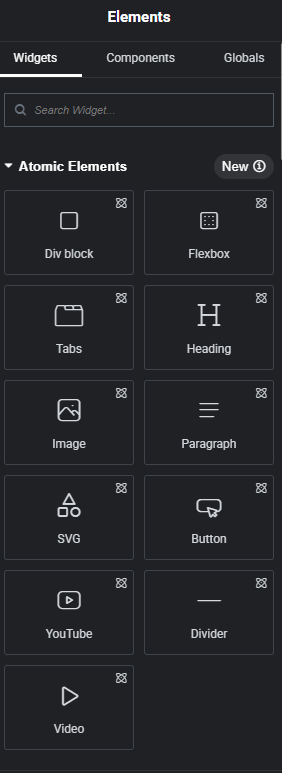 Atomic Elements in Elementor 4.0