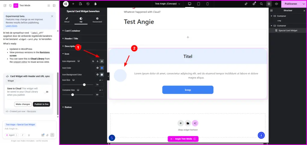 Angie Code AI: Foutje met de richtingen