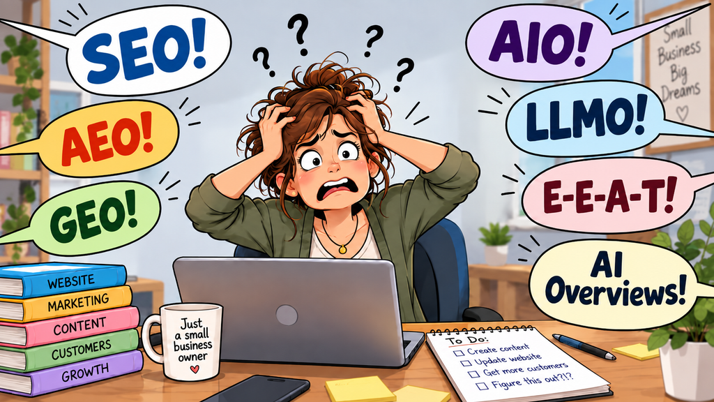SEO, AEO, GEO, AIO… waar moet je website tegenwoordig eigenlijk voor optimaliseren? 1 SEO | SEO, AEO, GEO, AIO… waar moet je website tegenwoordig eigenlijk voor optimaliseren?