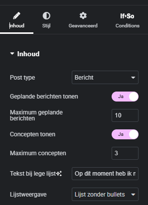 Elementor widget voor blogposts in de toekomst.