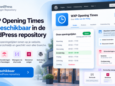WXP Opening Times nu beschikbaar