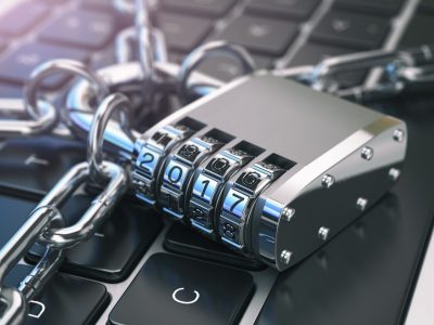 computer-security-or-safety-concept-laptop-keyboard-with-lock