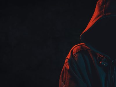 Criminal person with hoodie